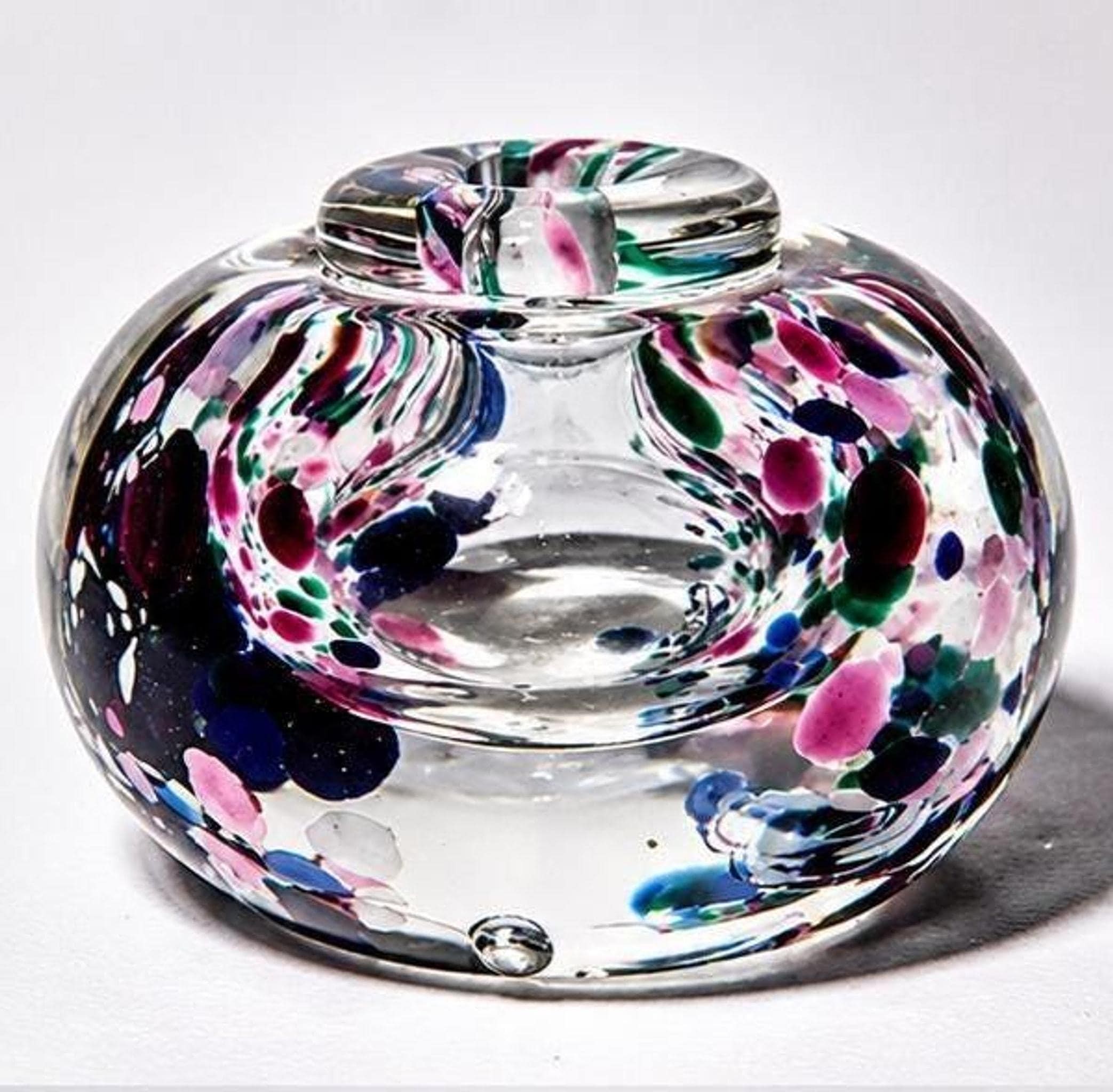 Art Glass Bottle with Confetti Design, Signed Karg Perfume, view 4