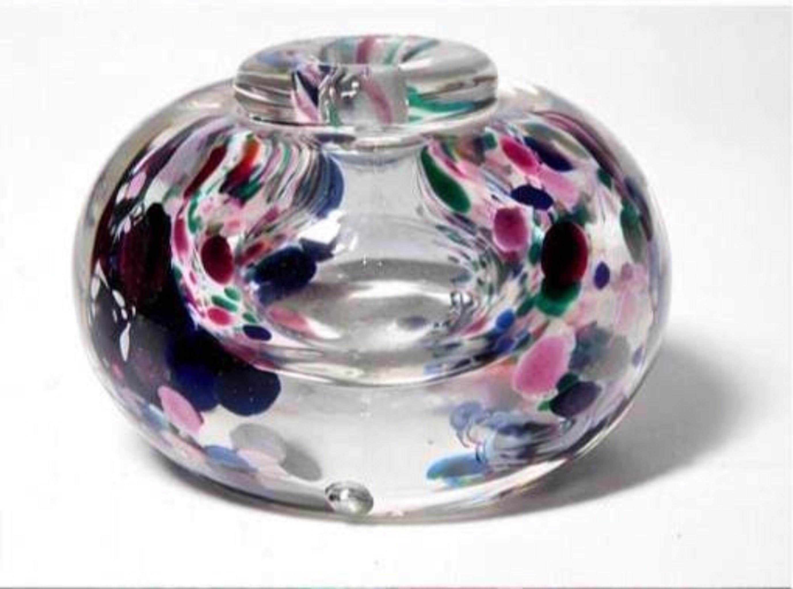 Art Glass Bottle with Confetti Design, Signed Karg Perfume, view 6