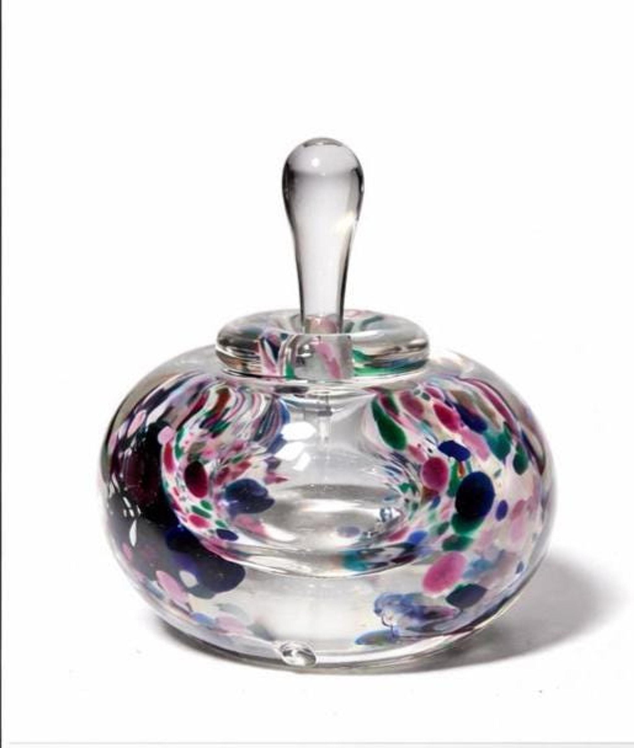 Art Glass Bottle with Confetti Design, Signed Karg Perfume, view 7
