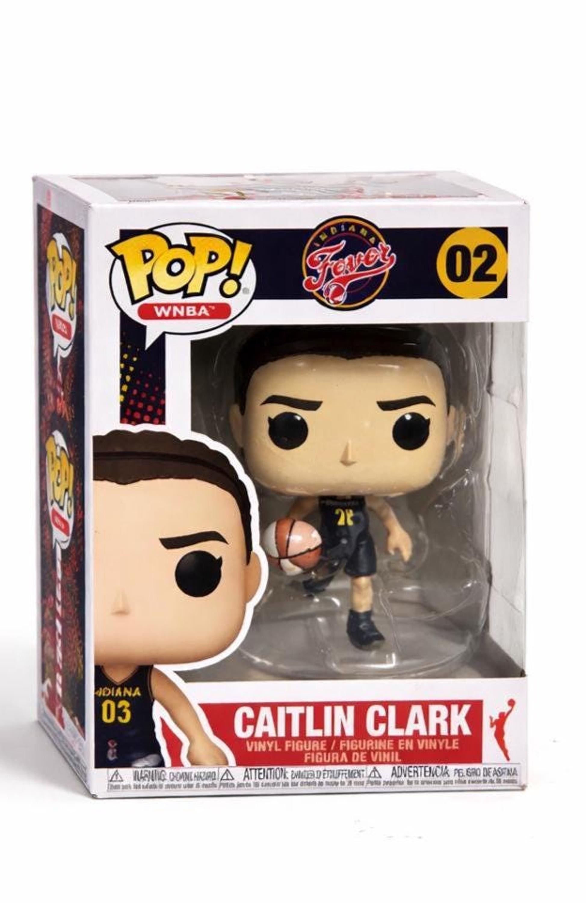 Caitlin Clark Funko Pop WNBA Figure #02 in Indiana Fever Uniform, view 2