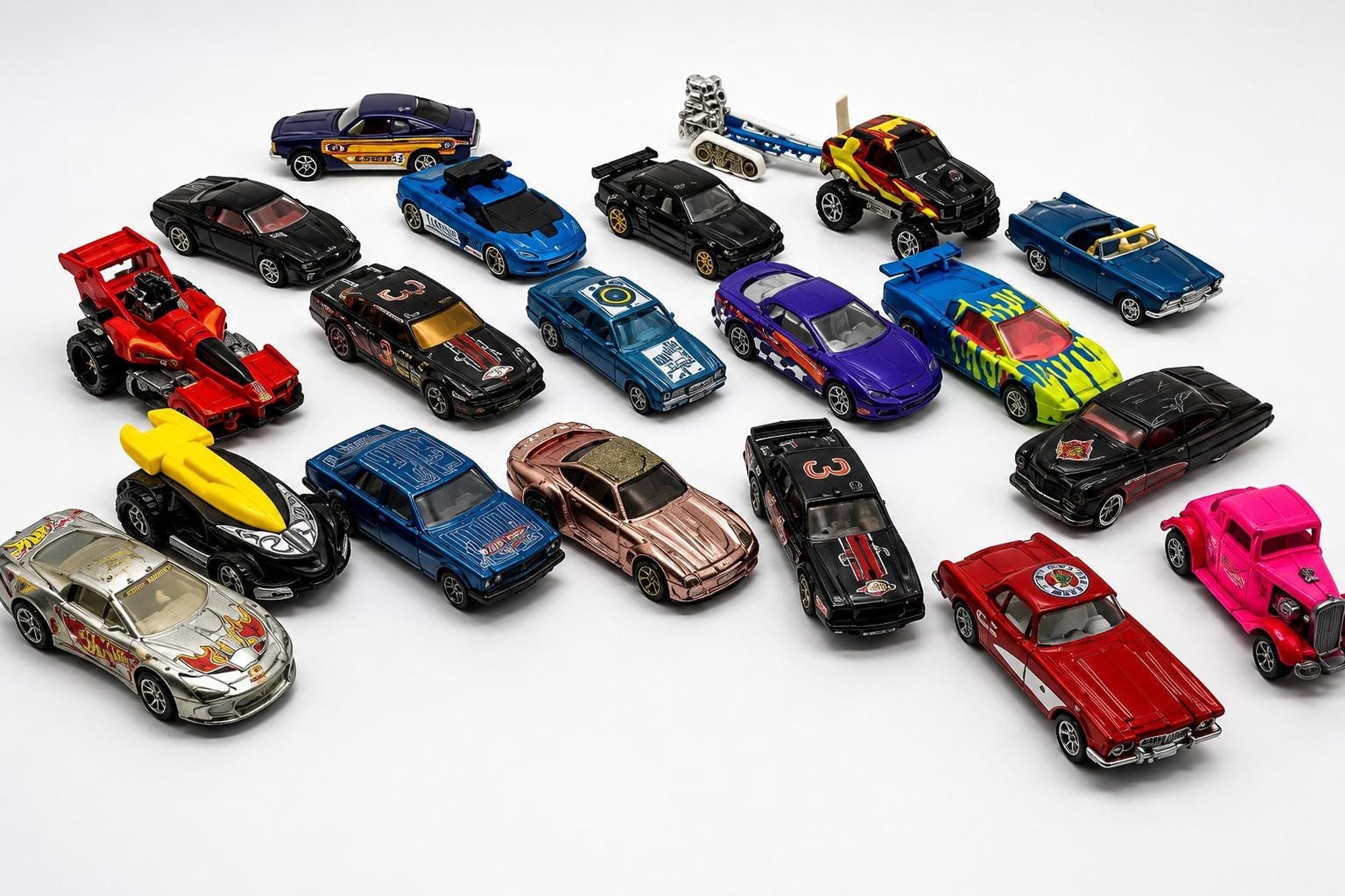 Vintage Diecast Car Lot, Mixed Collection of Hot Wheels & Matchbox Vehicles