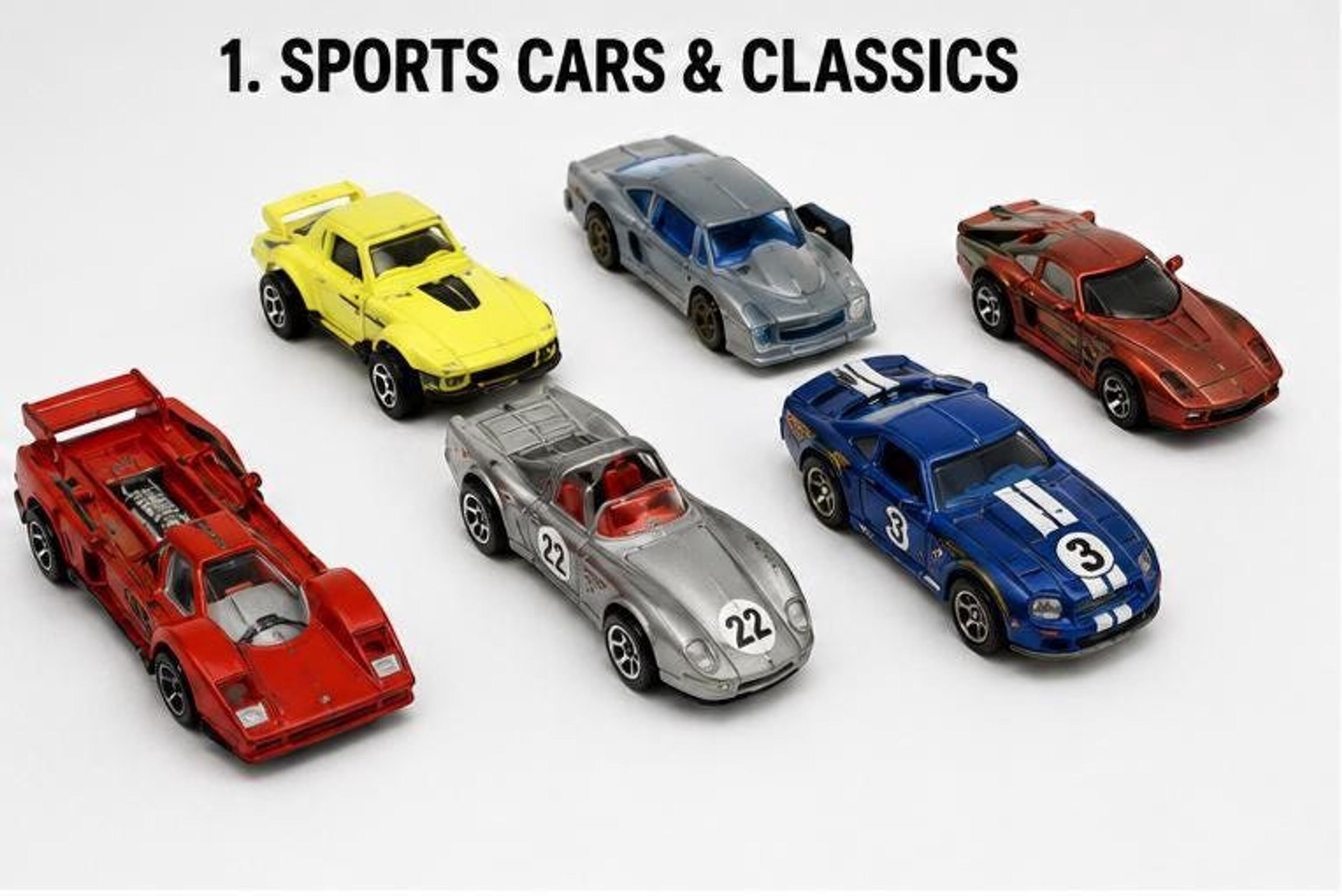 Vintage Diecast Car Lot, Mixed Toy Vehicles Collection with Hot Wheels & Matchbox, view 3