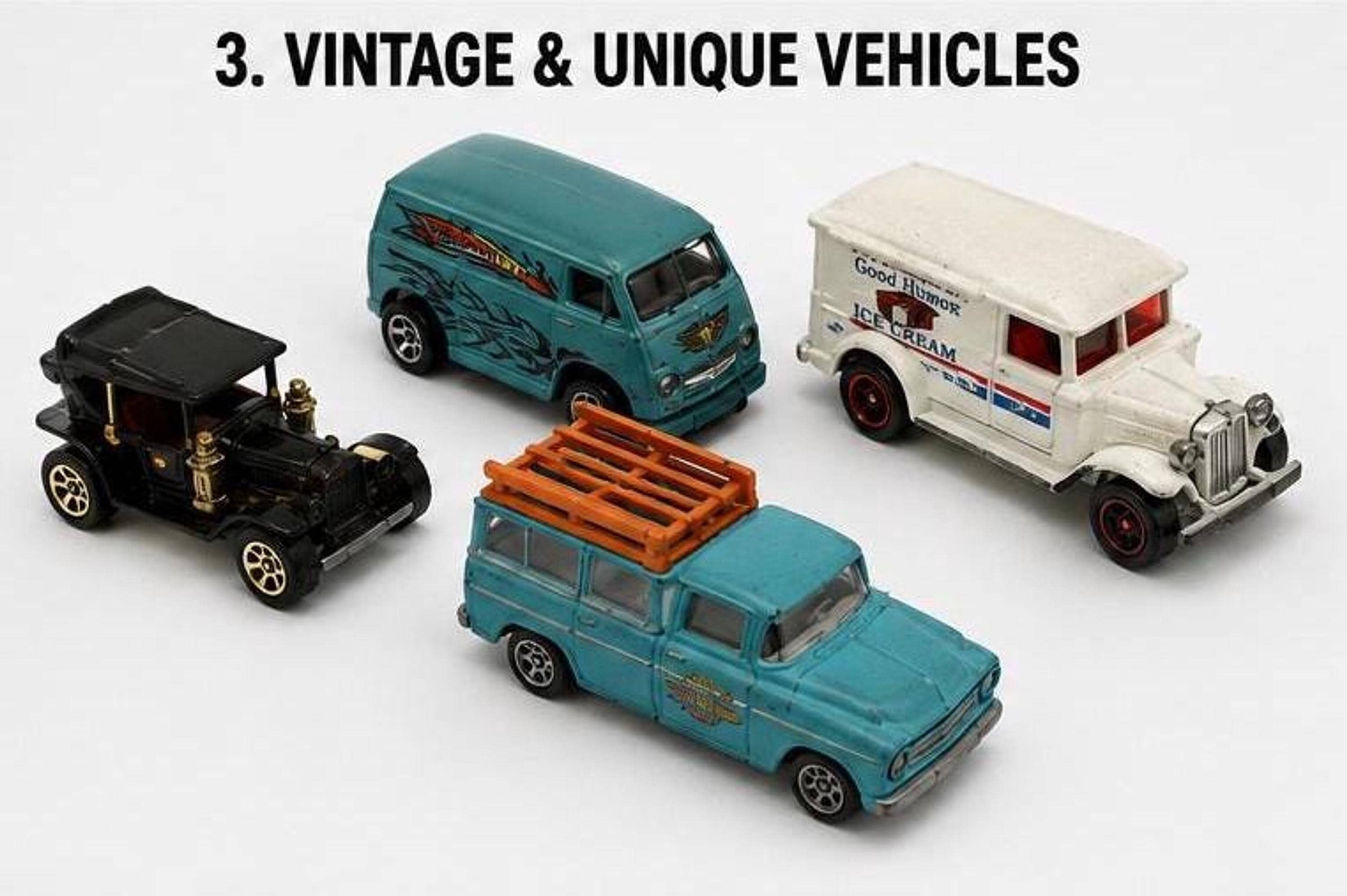 Vintage Diecast Car Lot, Mixed Toy Vehicles Collection with Hot Wheels & Matchbox, view 4