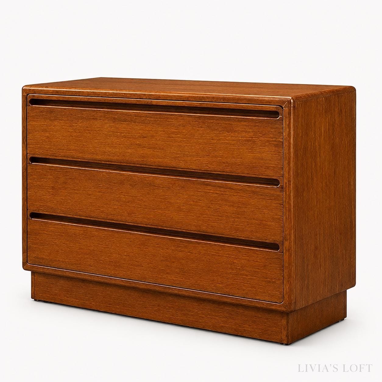 Teak Bedroom Dresser, Three-Drawer Danish Mid-Century Design by Torring Denmark