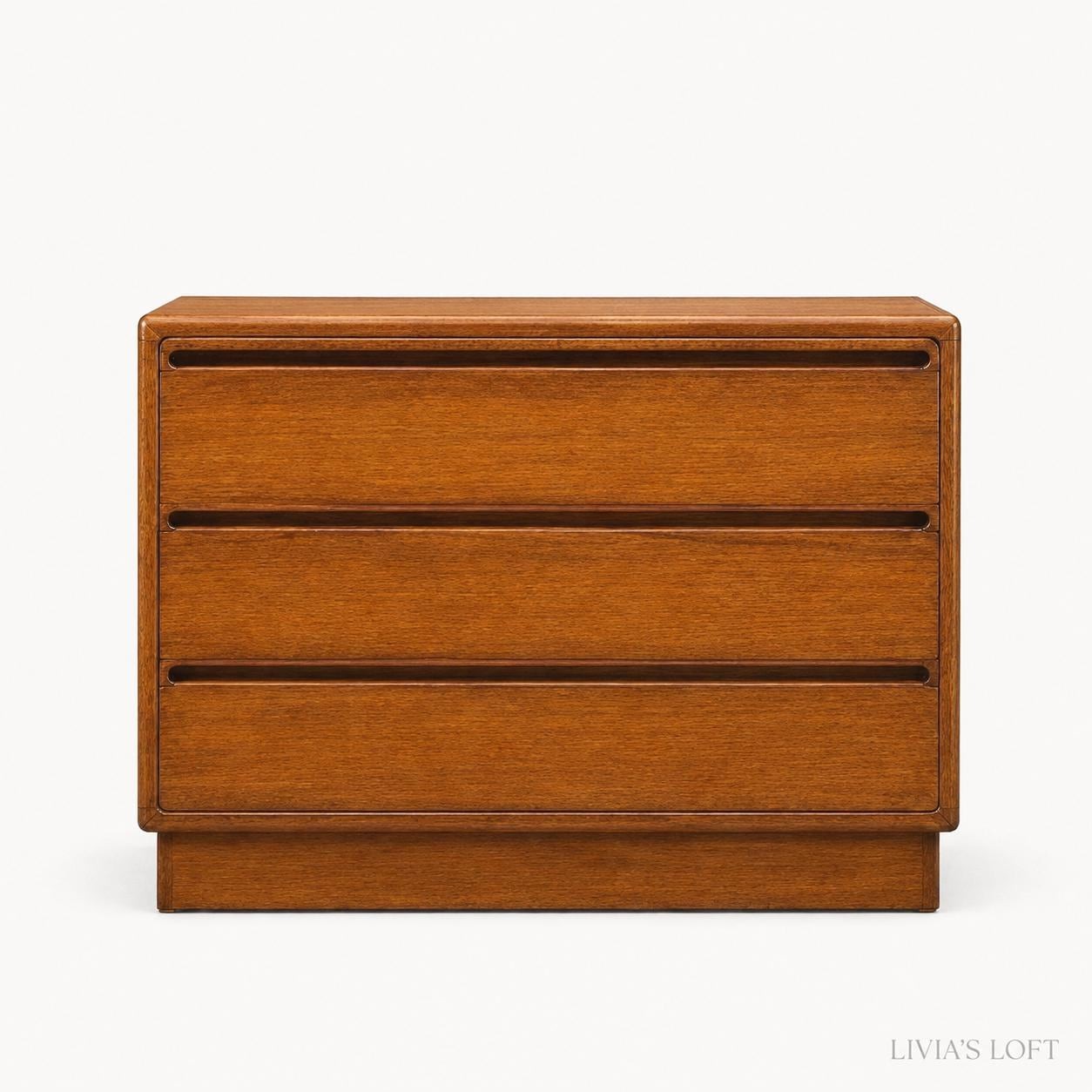 Teak Bedroom Dresser, Three-Drawer Danish Mid-Century Design by Torring Denmark, view 2