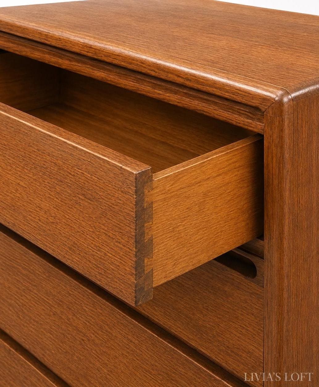 Teak Bedroom Dresser, Three-Drawer Danish Mid-Century Design by Torring Denmark, view 4