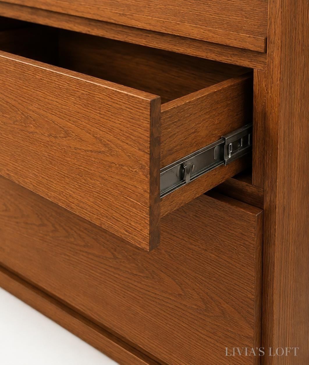 Teak Media Chest with Six Drawers, Danish Modern TV Armoire, view 4