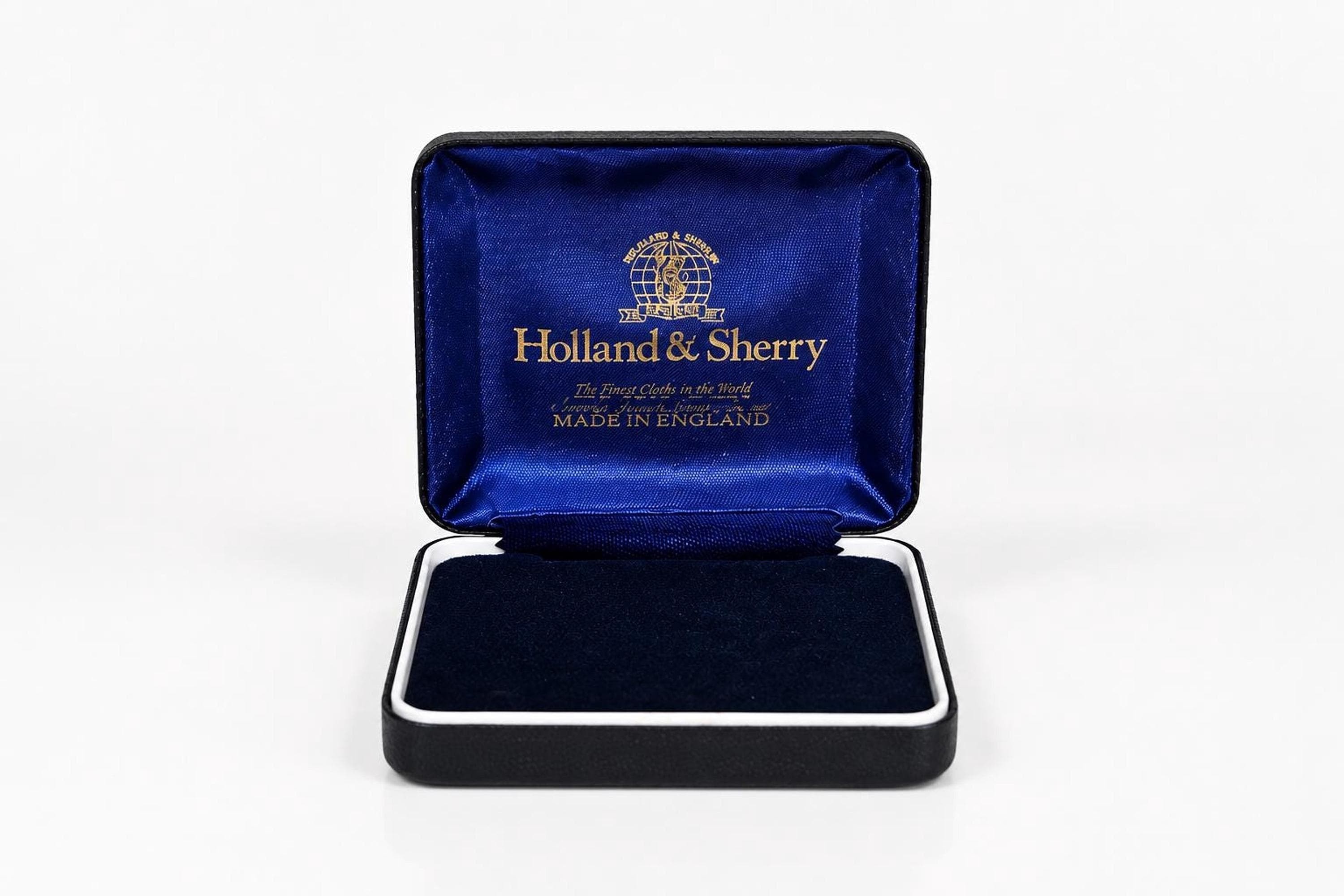 Vintage Jewelry Box, Holland & Sherry Presentation Case with Blue Satin Lining, view 3