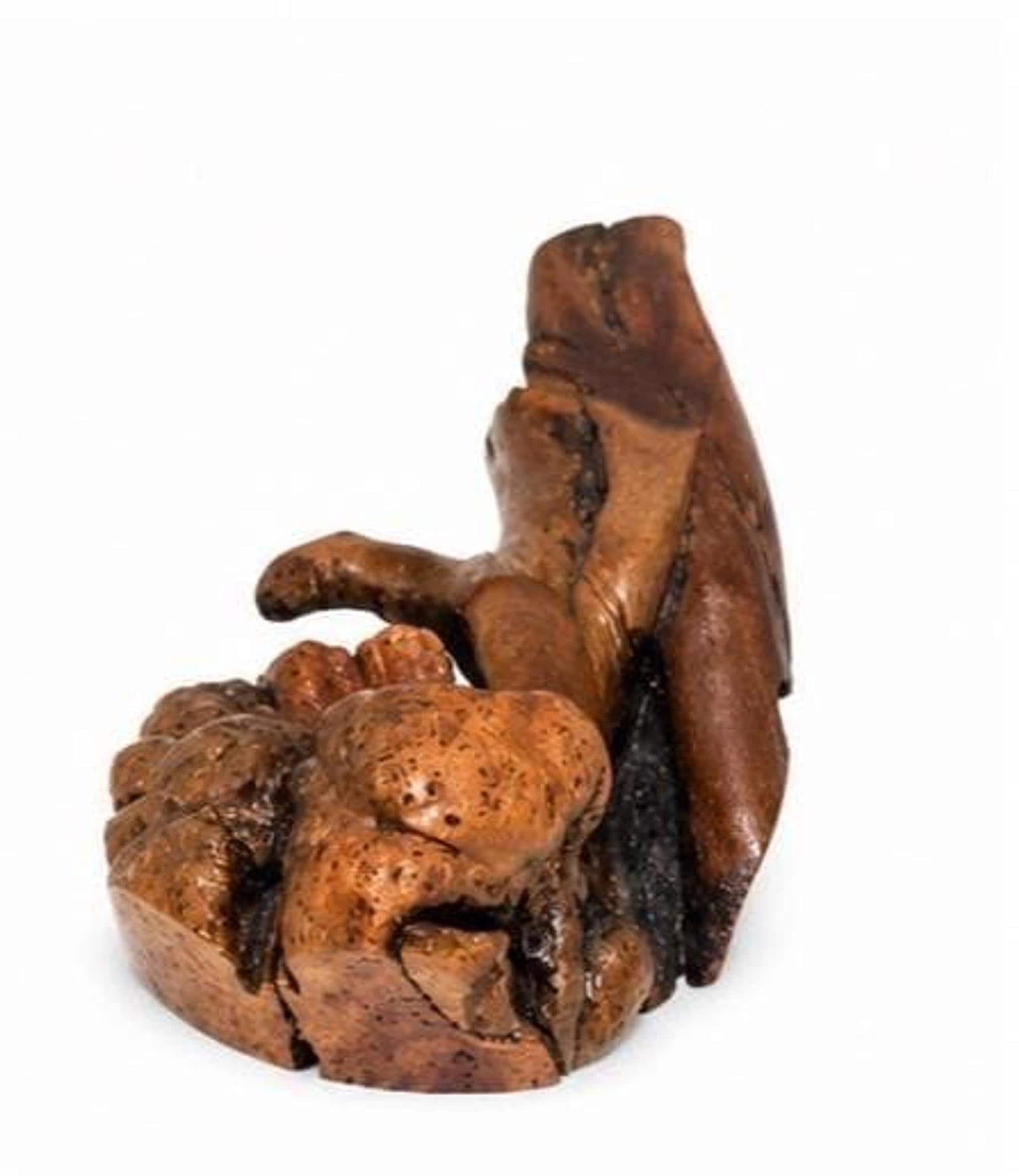 Vintage Burl Wood Sculpture 'Margarita', Organic Modern Root Art Piece, view 4