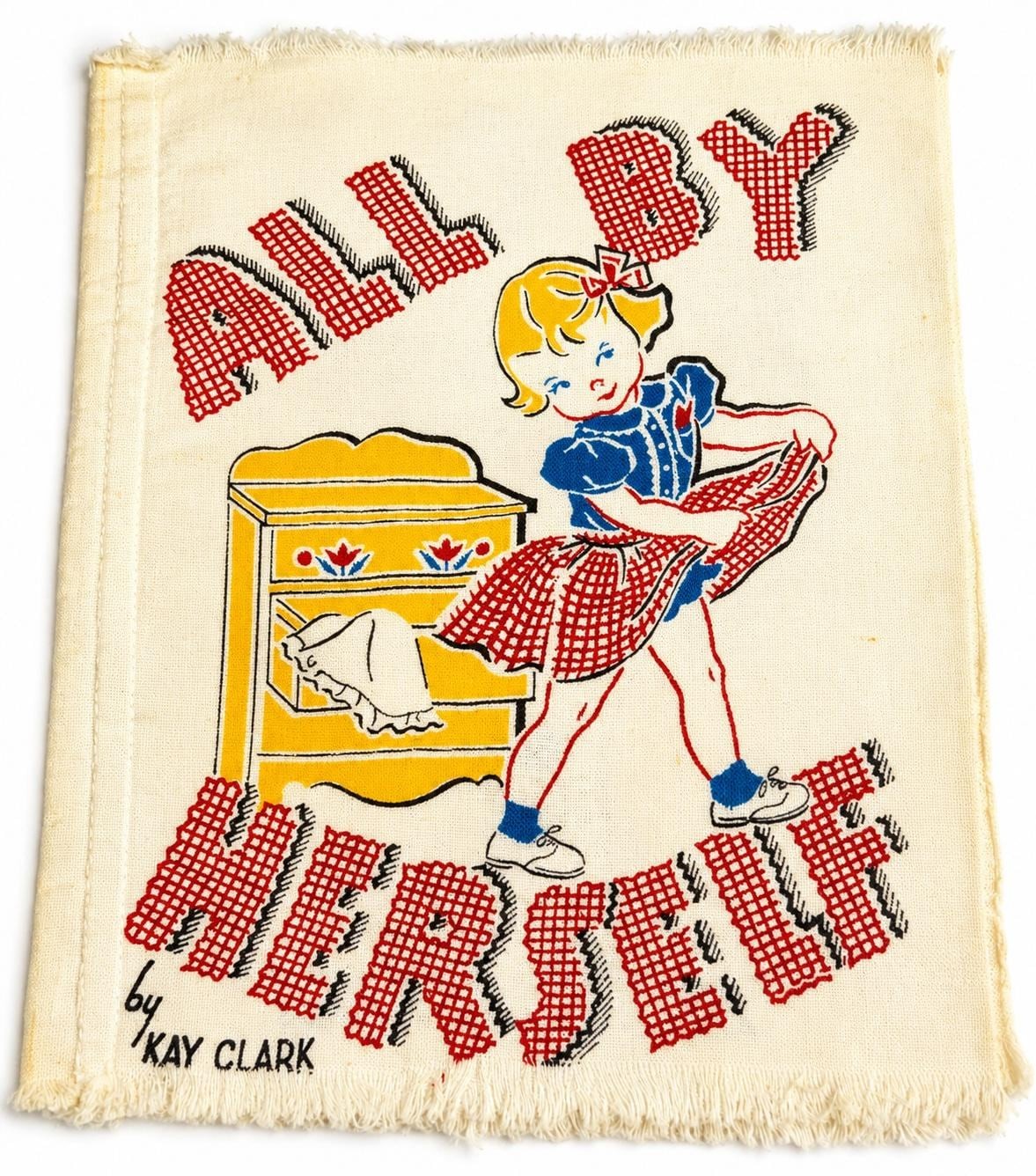 Vintage Plakie All By Myself Cloth Activity 1950s Soft Busy Book