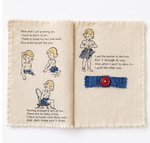 Vintage Plakie All By Myself Cloth Activity 1950s Soft Busy Book, view 4
