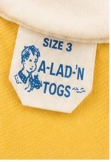 Vintage 1950s Baby Boys Yellow Outfit Set | Lace Collar Shirt, Suspender Shorts Size 3, view 6