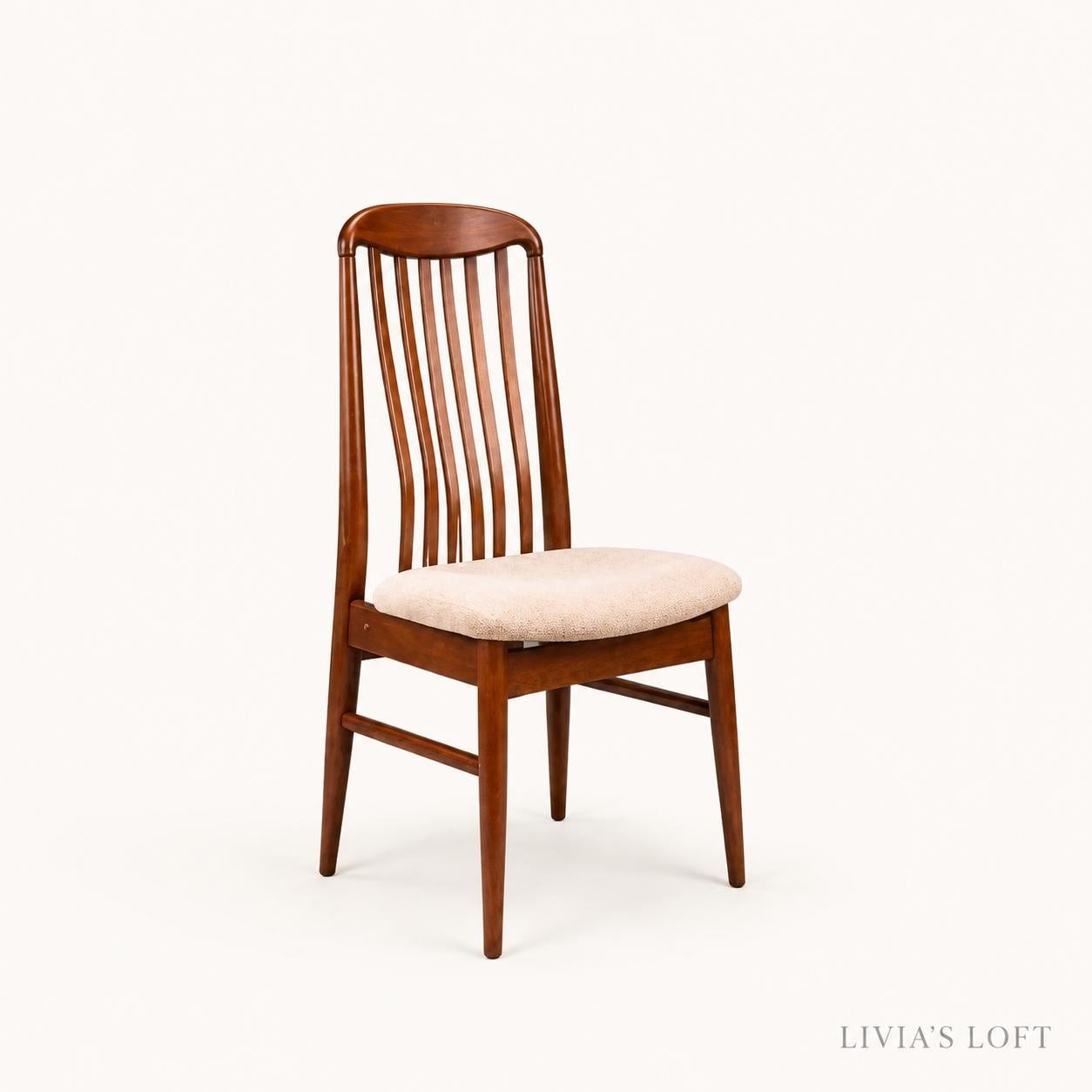 Benny Linden Danish Chairs Set of 6, Vintage Teak Dining, view 2