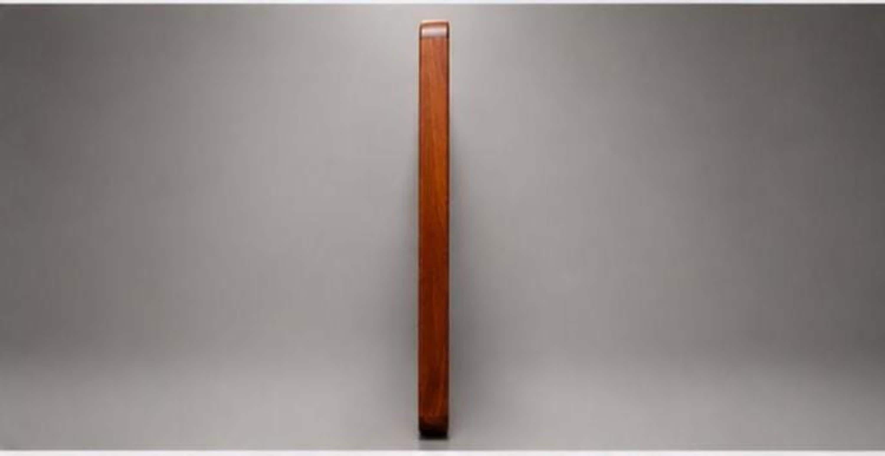 Vintage Westnofa Teak , Danish Modern Rectangular Mirror , Mid Century Wood Frame Made in Denmark, Scandinavian Decor, view 4