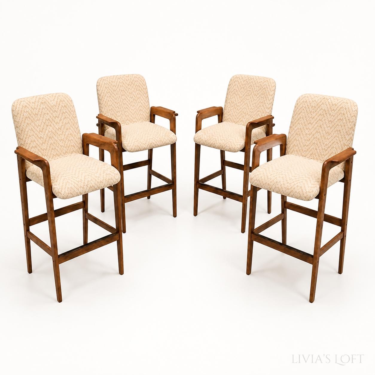 Benny Linden Chairs, Teak Wood Set Of 4, Danish Modern, view 3