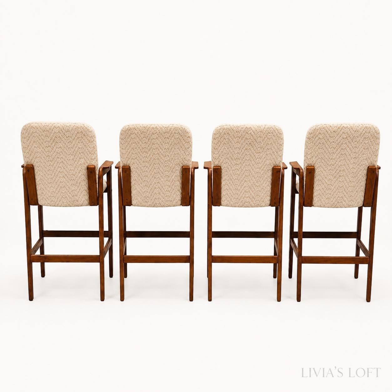 Benny Linden Chairs, Teak Wood Set Of 4, Danish Modern, view 4