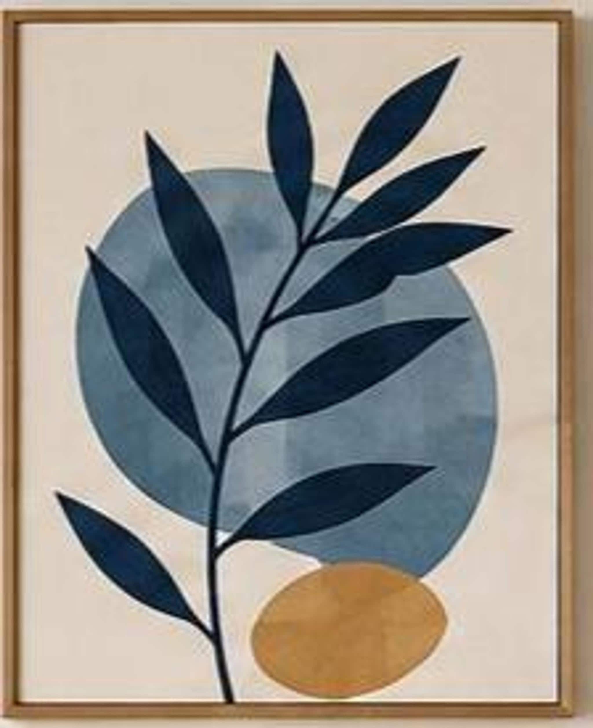 Decorative Glass Blue Abstract Wall Art Set, Mid-Century Modern Digital Download, view 4