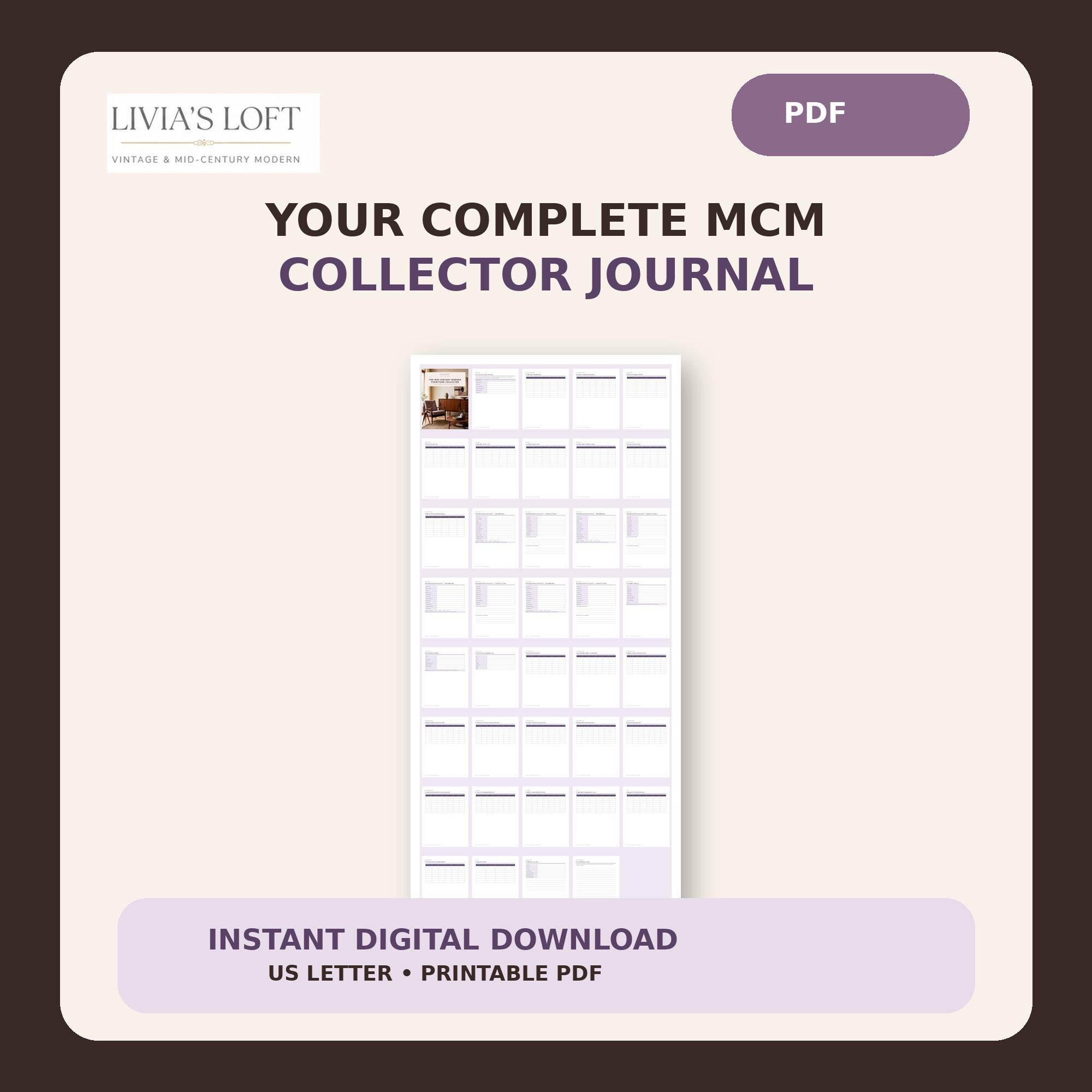 MCM Furniture Collector Journal | Inventory, Provenance, Value Log (Digital Download), view 6