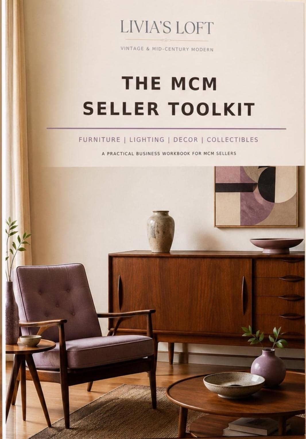 MCM Furniture Seller Toolkit, Vintage Reseller Business Planner PDF