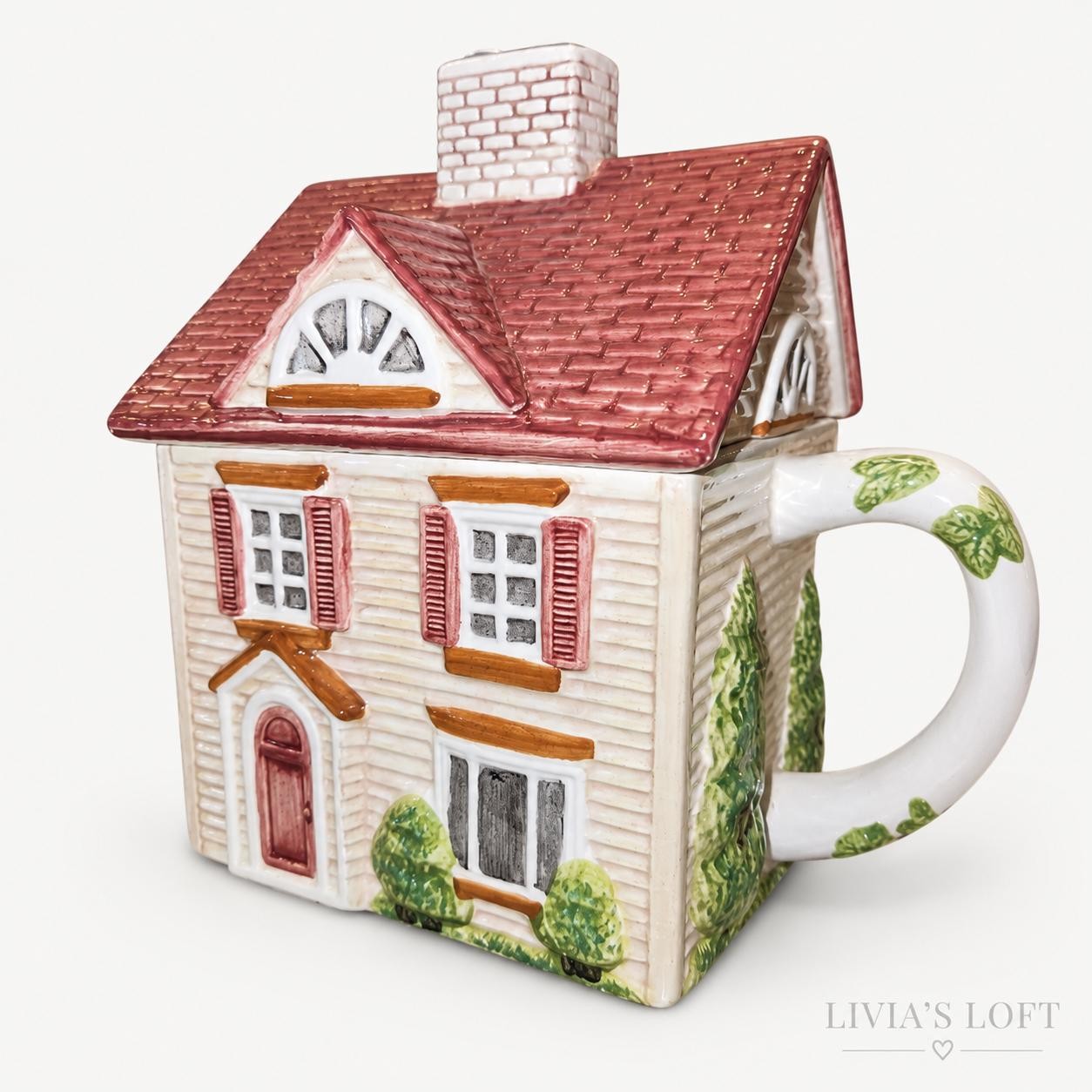 Vintage Johnson Brothers Friendly Village House Teapot, Street Series 1, English Cottage Kitchen Decor,, view 2