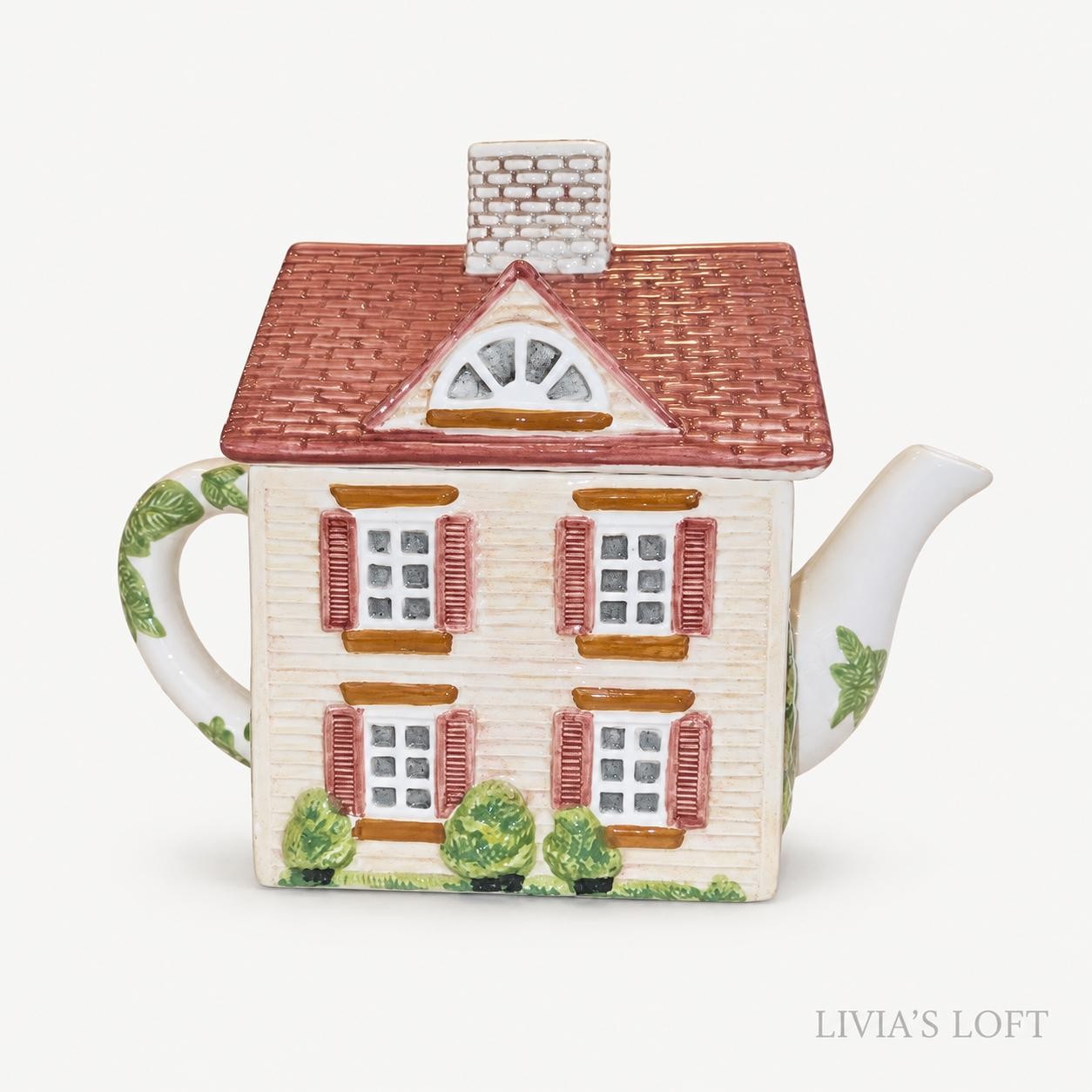 Vintage Johnson Brothers Friendly Village House Teapot, Street Series 1, English Cottage Kitchen Decor,, view 6
