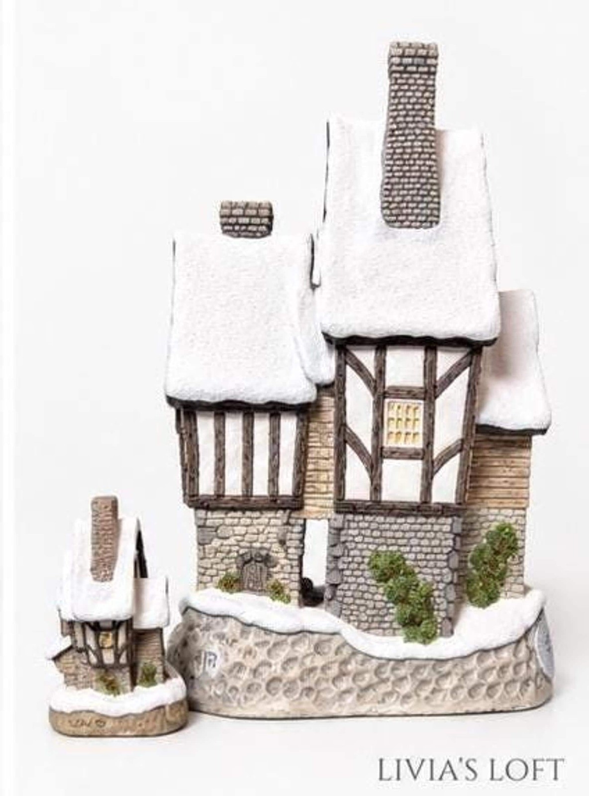 David Winter Cottage Set, Two Collectible Houses from 1990–1991, view 3