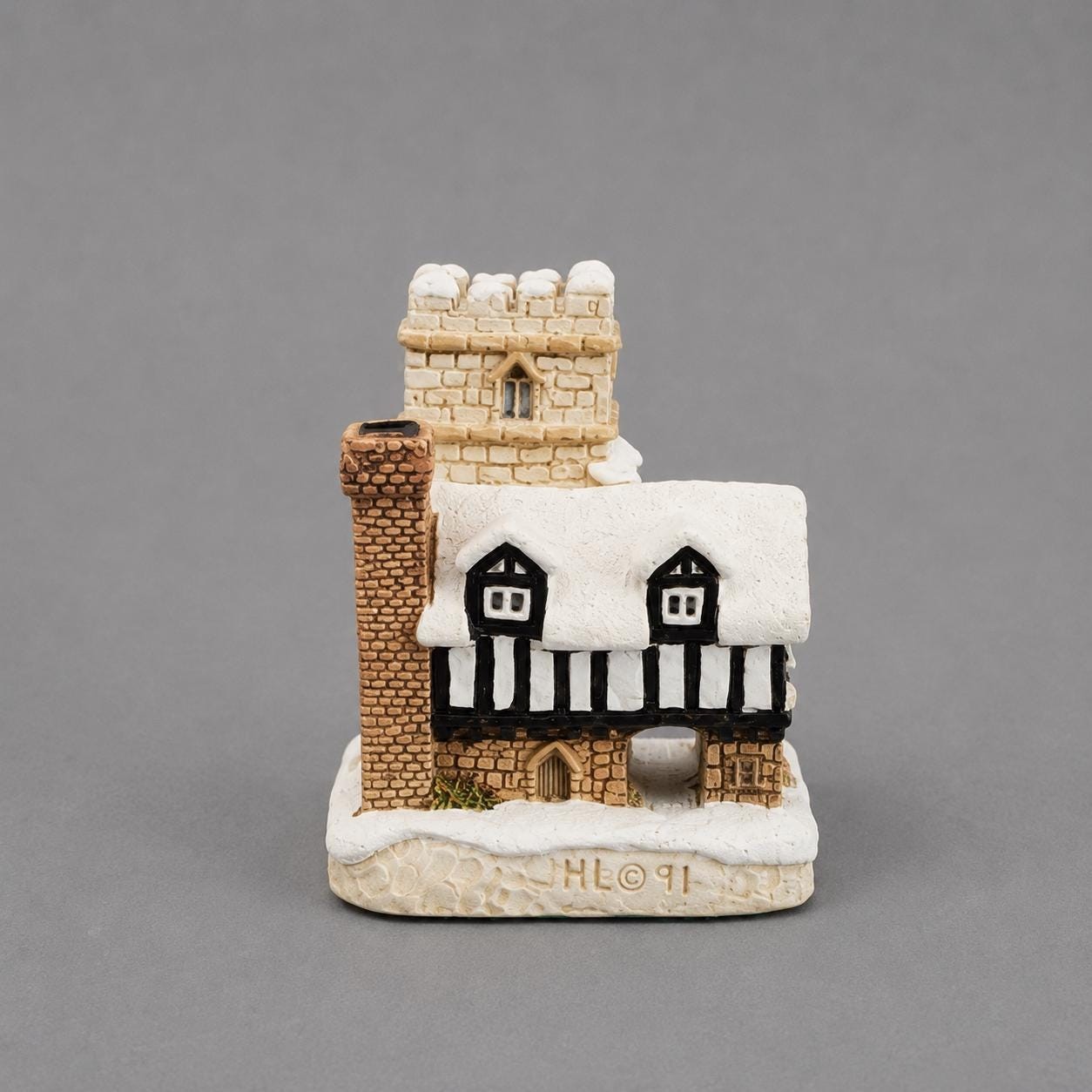Vintage David Winter A Christmas Carol Cottage Ornament | John Hine Studios Dickens Christmas Village Miniature, view 2