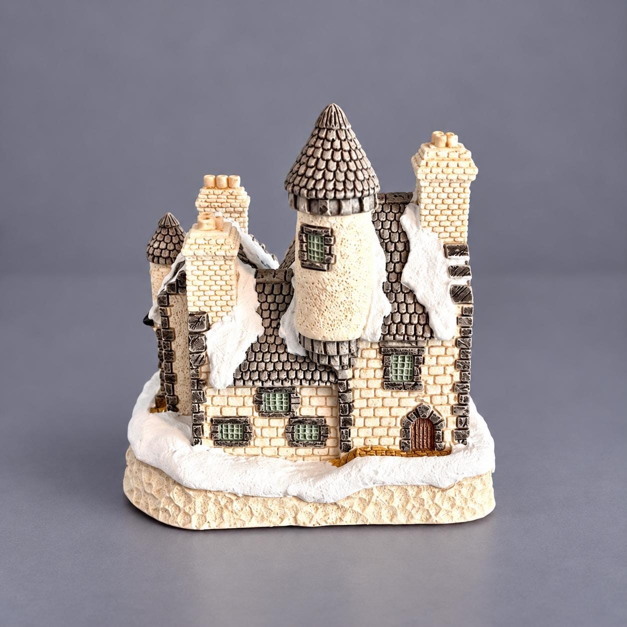Vintage David Winter Christmas in Scotland & Hogmanay 1988 Cottage Castle Ornament | Scottish Christmas Collectible, view 2