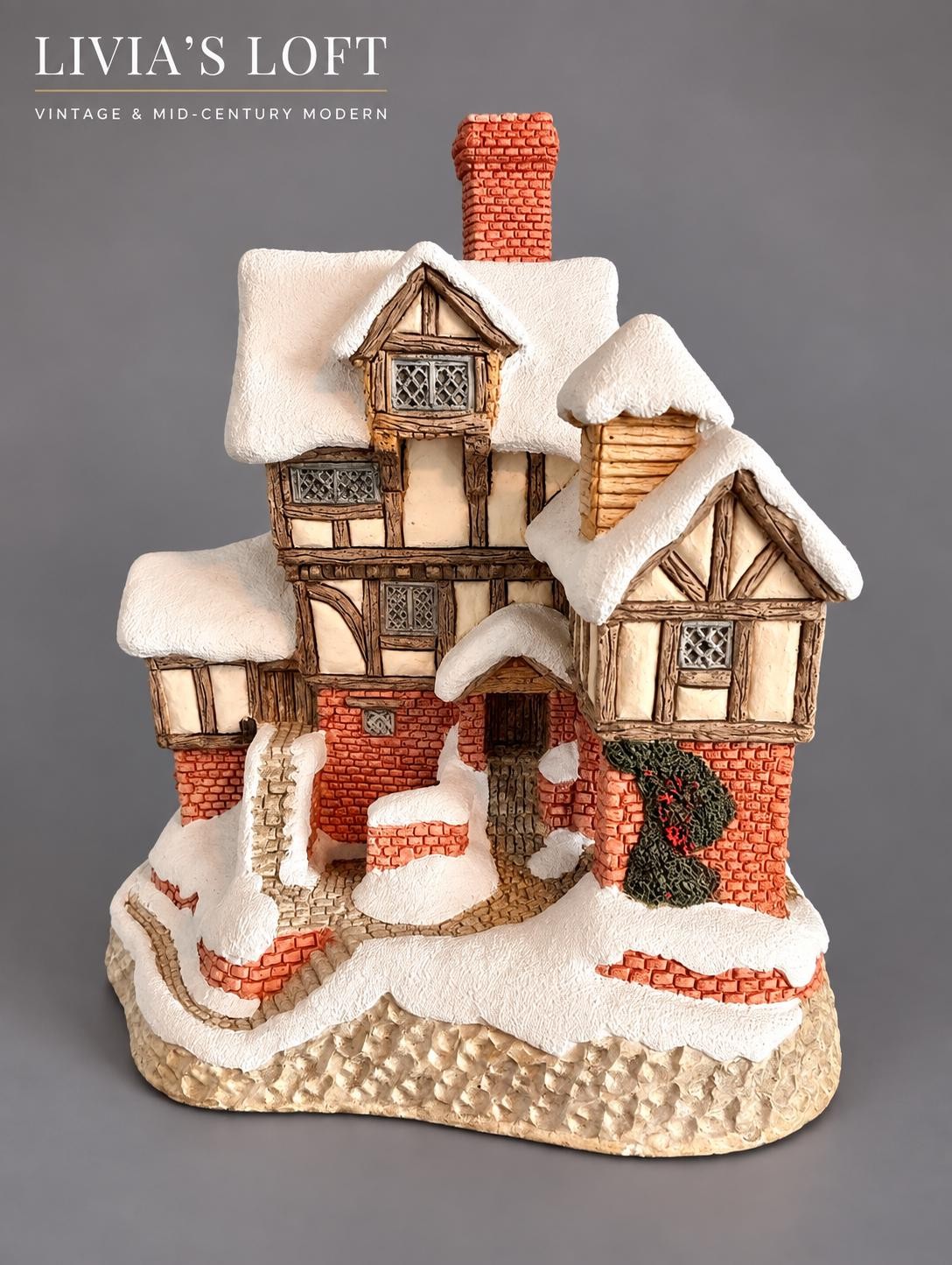 David Winter Ebenezer Scrooge’s Counting House 1987 Christmas Cottage Dickens John Hine Great Britain, view 1