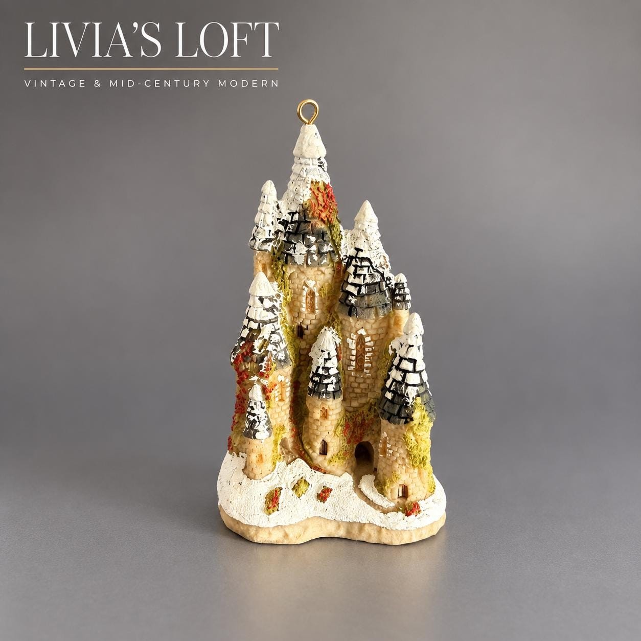 Vintage 1992 David Winter Cottages Fairytale Castle Christmas Ornament John Hine