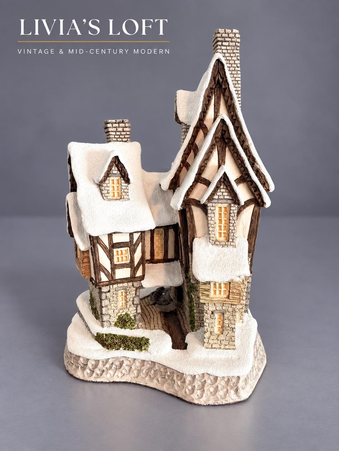 David Winter Fred’s Home 1991 Christmas Cottage | Special for Christmas | Dickens Scrooge Collectible | John Hine England, view 1