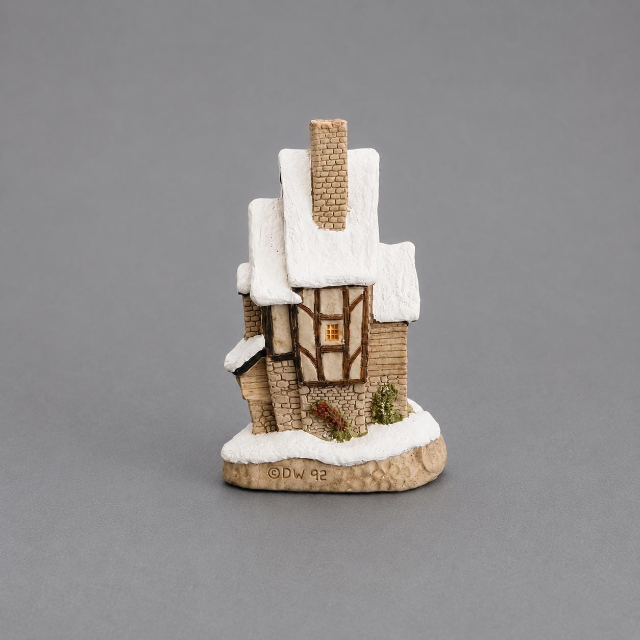 Vintage David Winter Fred’s Home Christmas Ornament | John Hine Studios Dickens Christmas Cottage 1990s Collectible, view 4