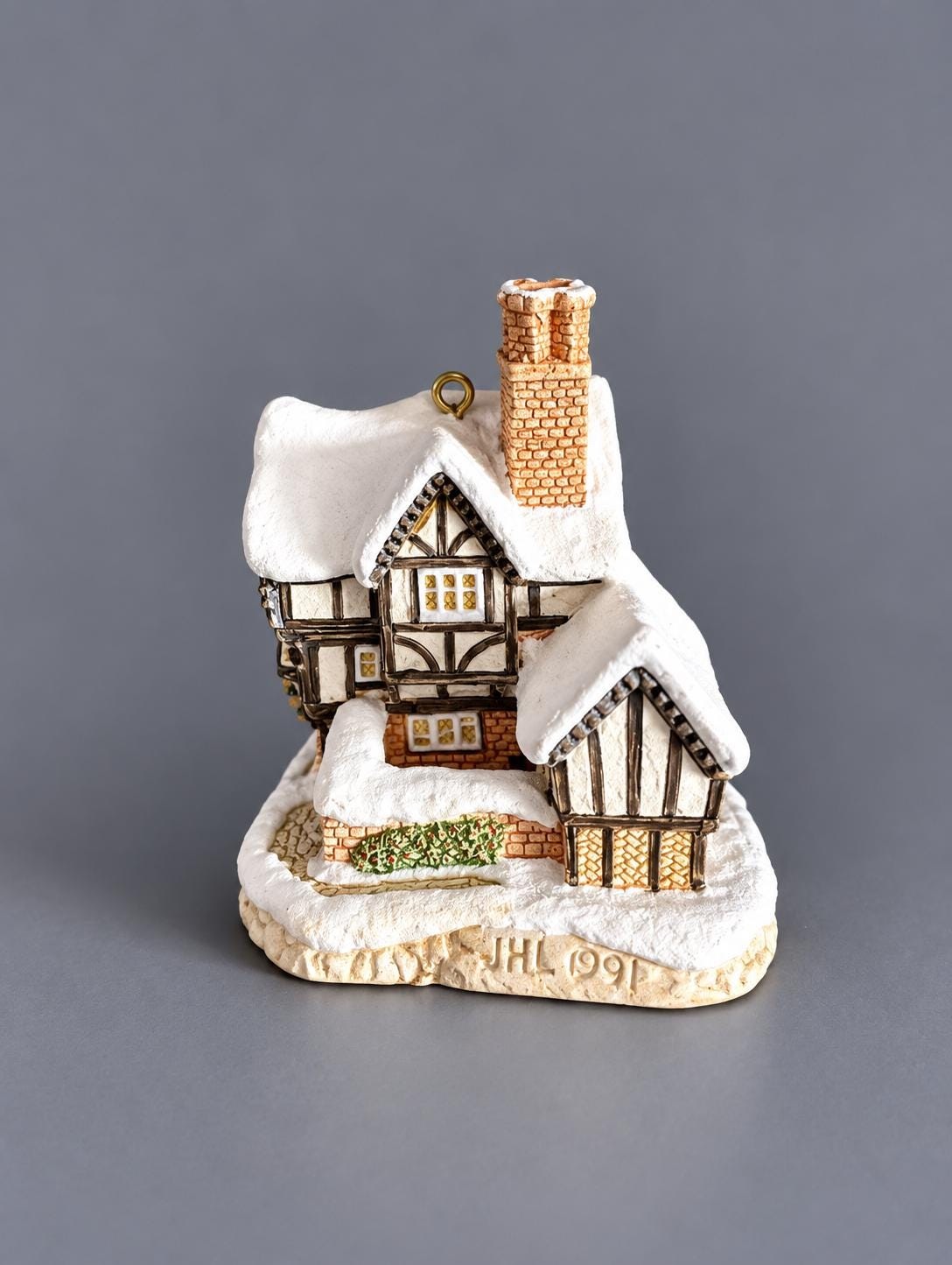 Vintage David Winter Mister Fezziwig’s Emporium Ornament | John Hine Studios Dickens Christmas Cottage, view 4