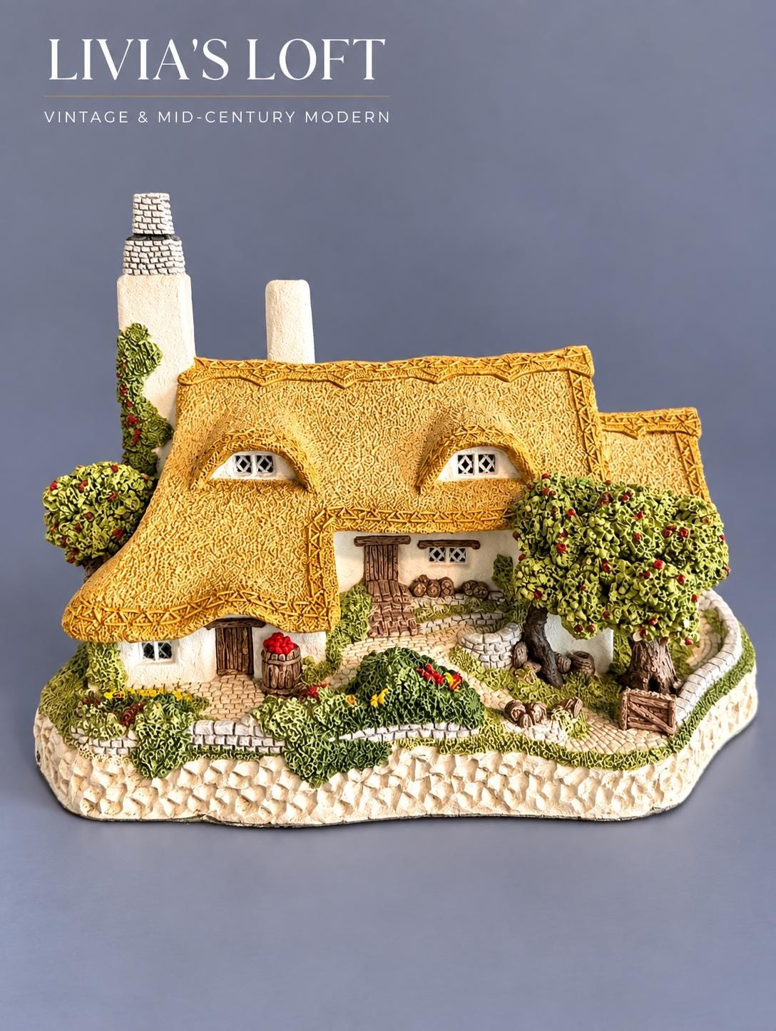David Winter Orchard Cottage 1987 West Country Collection Vintage English Cottage John Hine Great Britain, view 1
