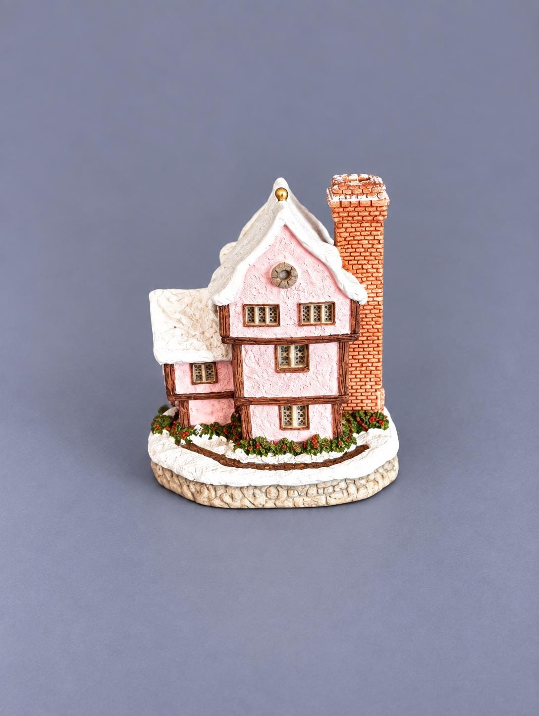 Vintage 1992 David Winter Suffolk House Christmas Ornament | John Hine Studios English Cottage Miniature, view 2