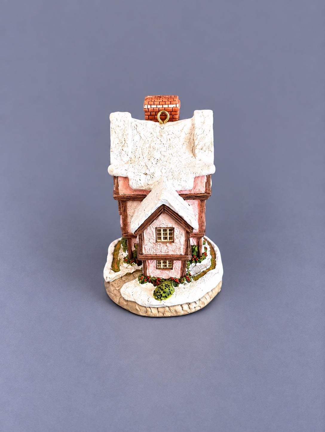 Vintage 1992 David Winter Suffolk House Christmas Ornament | John Hine Studios English Cottage Miniature, view 3
