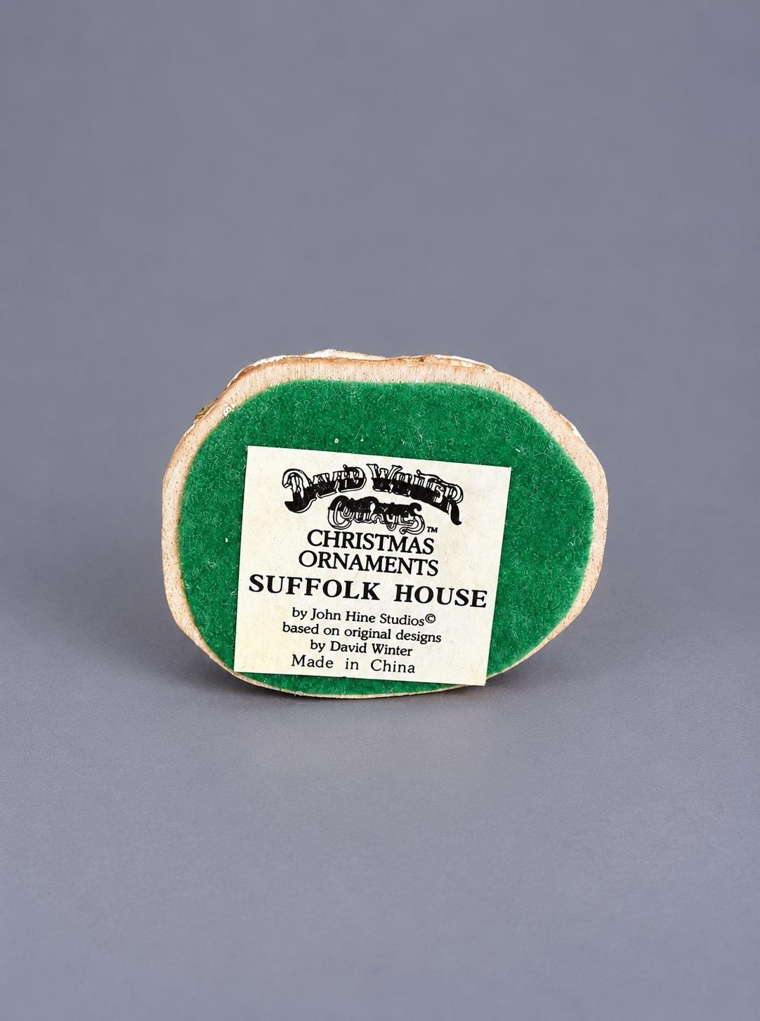 Vintage 1992 David Winter Suffolk House Christmas Ornament | John Hine Studios English Cottage Miniature, view 6
