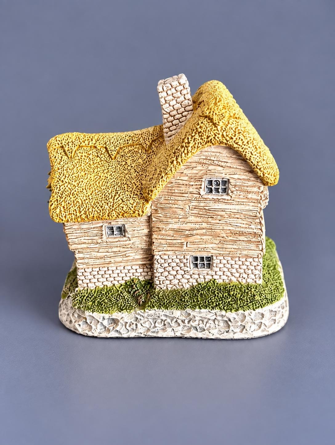 Vintage 1982 David Winter The Village Shop Cottage | John Hine Ltd Hand Painted English Thatched House, view 2