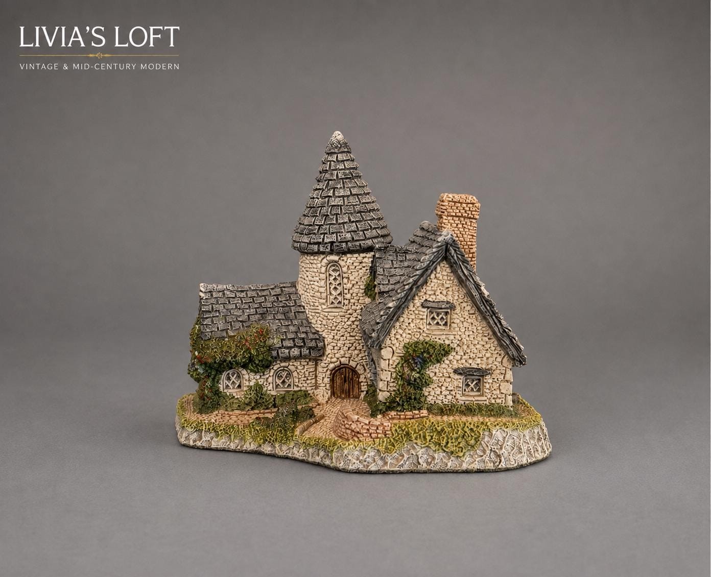 Vintage 1985 David Winter Vicarage Cottage | John Hine Ltd Hand Painted English Cottage Figurine | Made in Great Britain, view 1