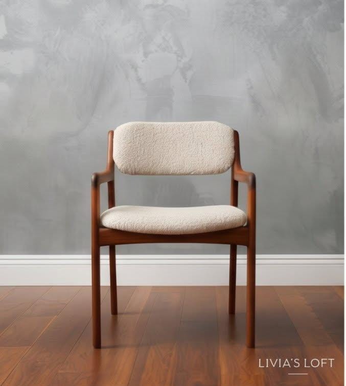 Benny Linden Teak Dining Chairs Set of 4 2 Armchairs & 2 Side Chairs Mid Century Modern, view 2