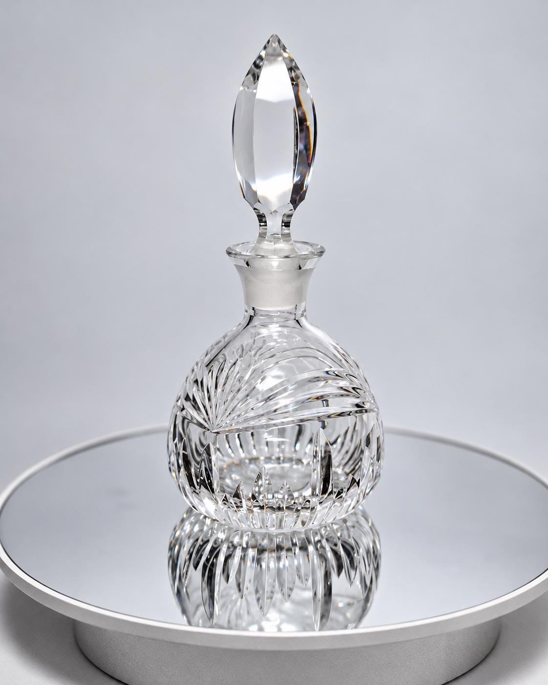 Marquis by Waterford Cut Crystal Perfume Bottle with Faceted Stopper.