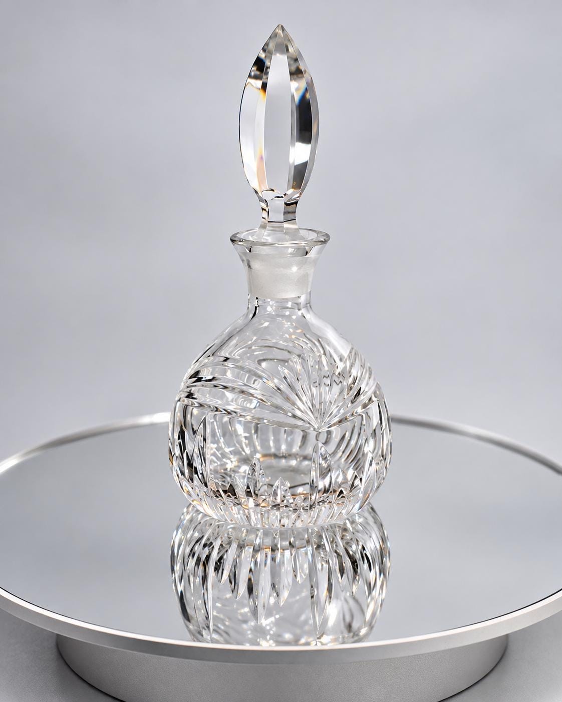 Marquis by Waterford Cut Crystal Perfume Bottle with Faceted Stopper., view 6