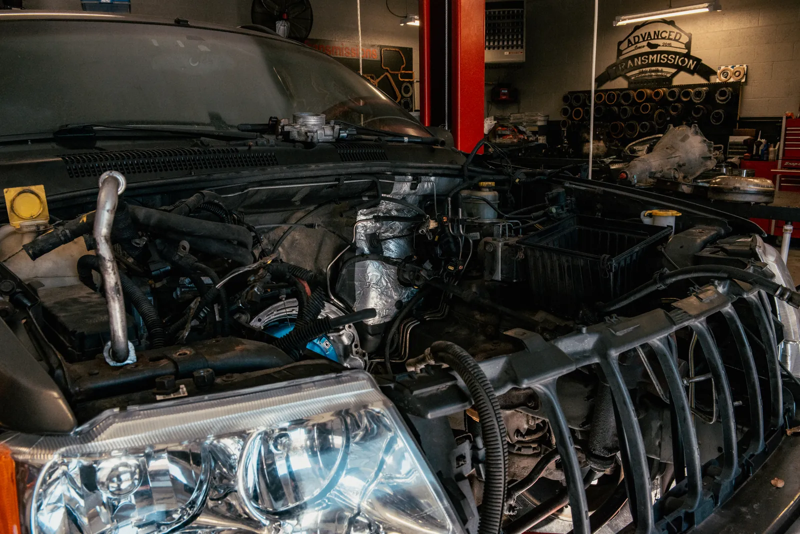 Engine service underway at the Prescott shop
