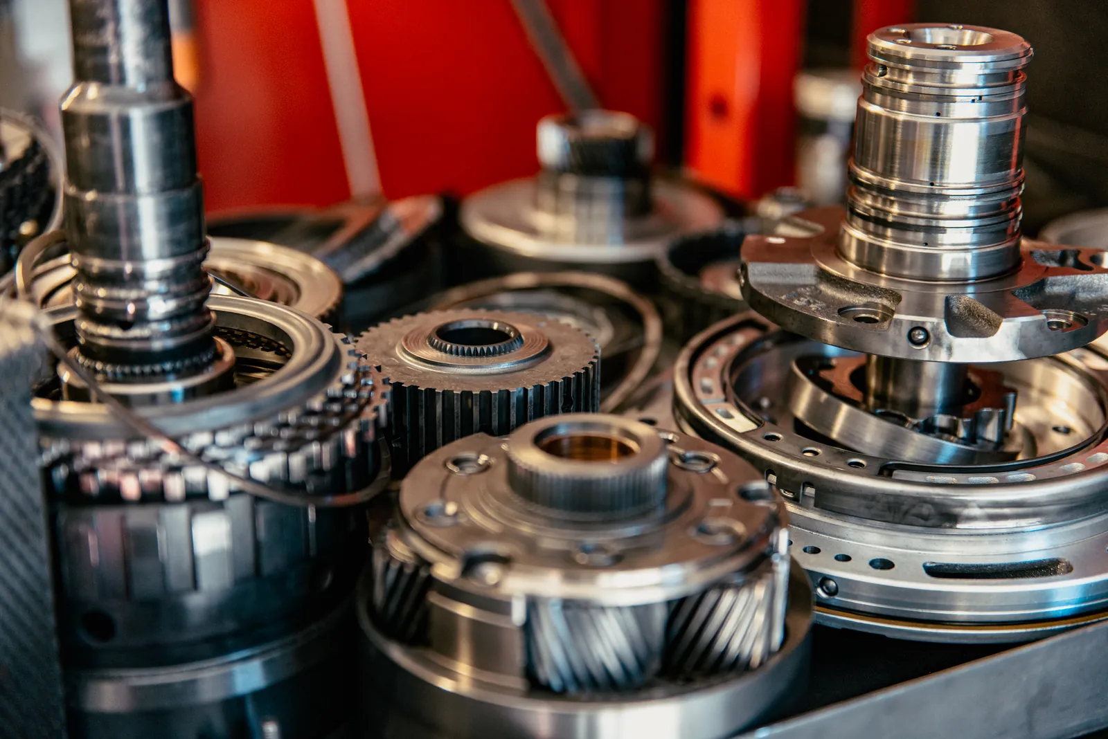Transmission components ready for rebuilding