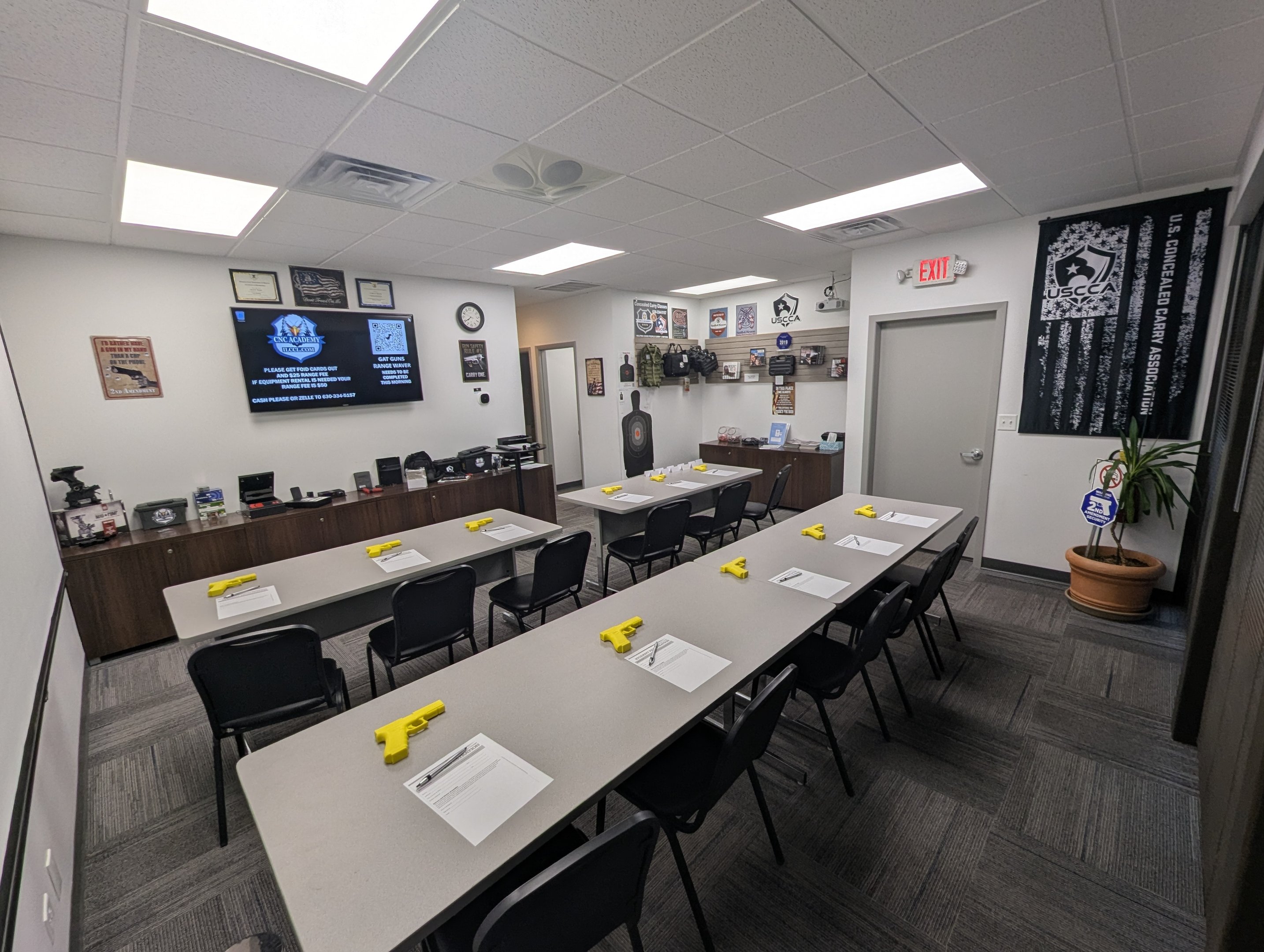 CNC Academy classroom used for firearms safety training