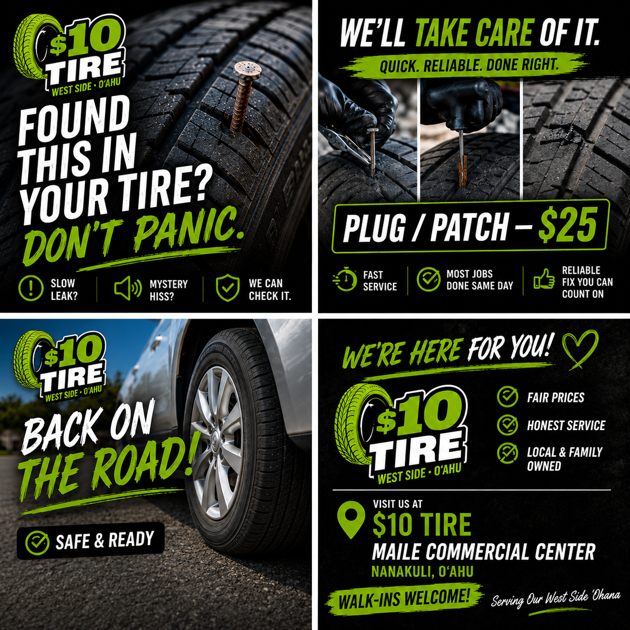 Flat tire repair service