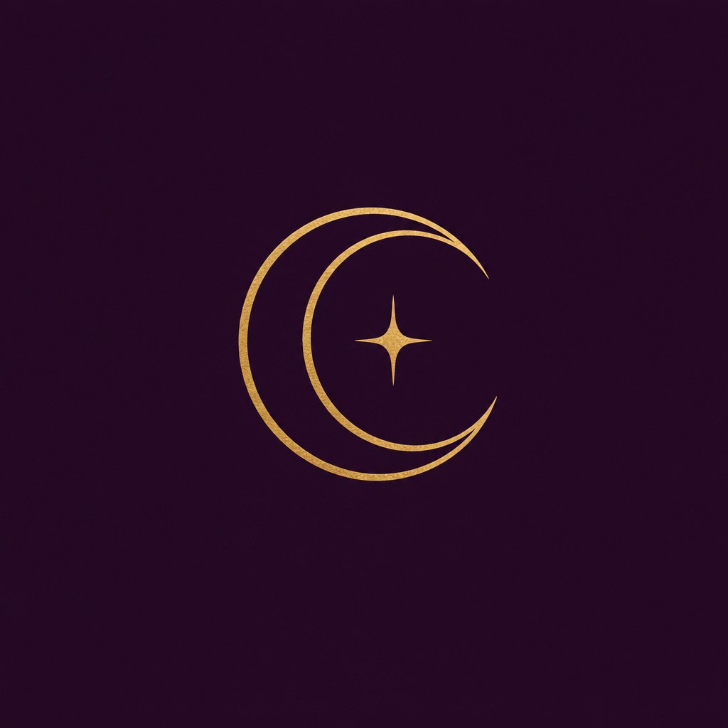 Crescent moon and star mark