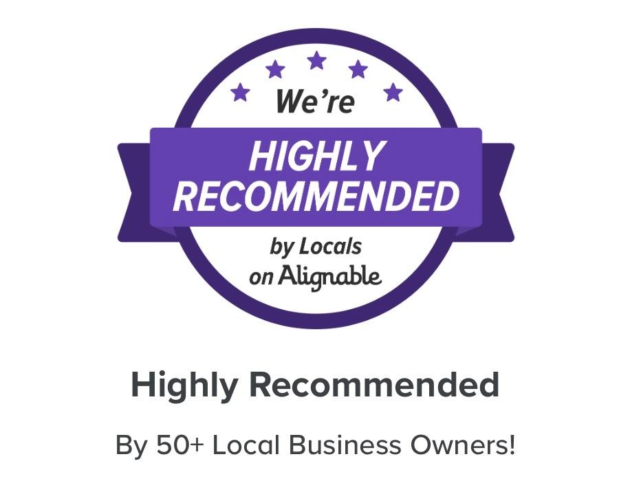 Highly Recommended on Alignable by 50 or more local business owners