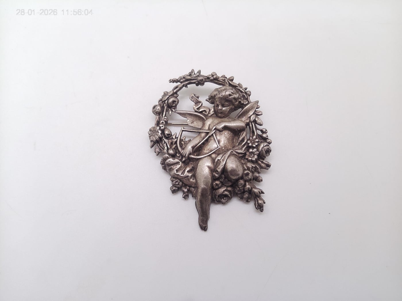 Vintage Art Nouveau- French Angel Brooch.