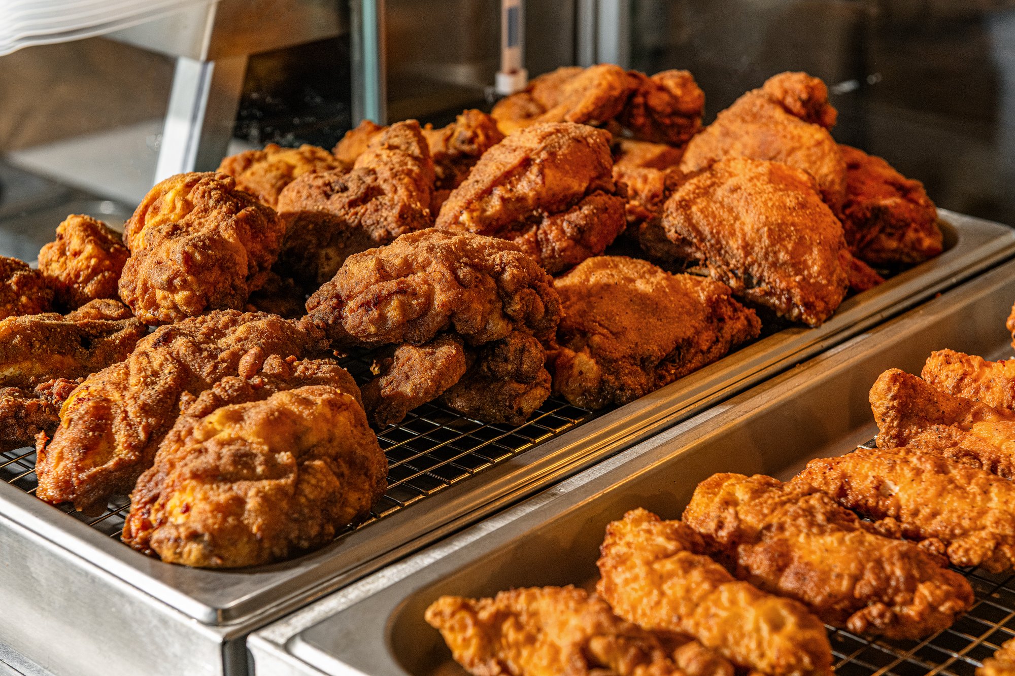 Fresh fried chicken and tenders at Tito’s counter